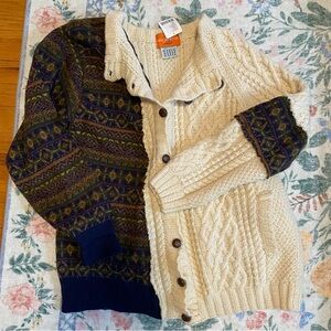 NWT Urban Outfitters Re/Creative Wool Patchwork Cardigan